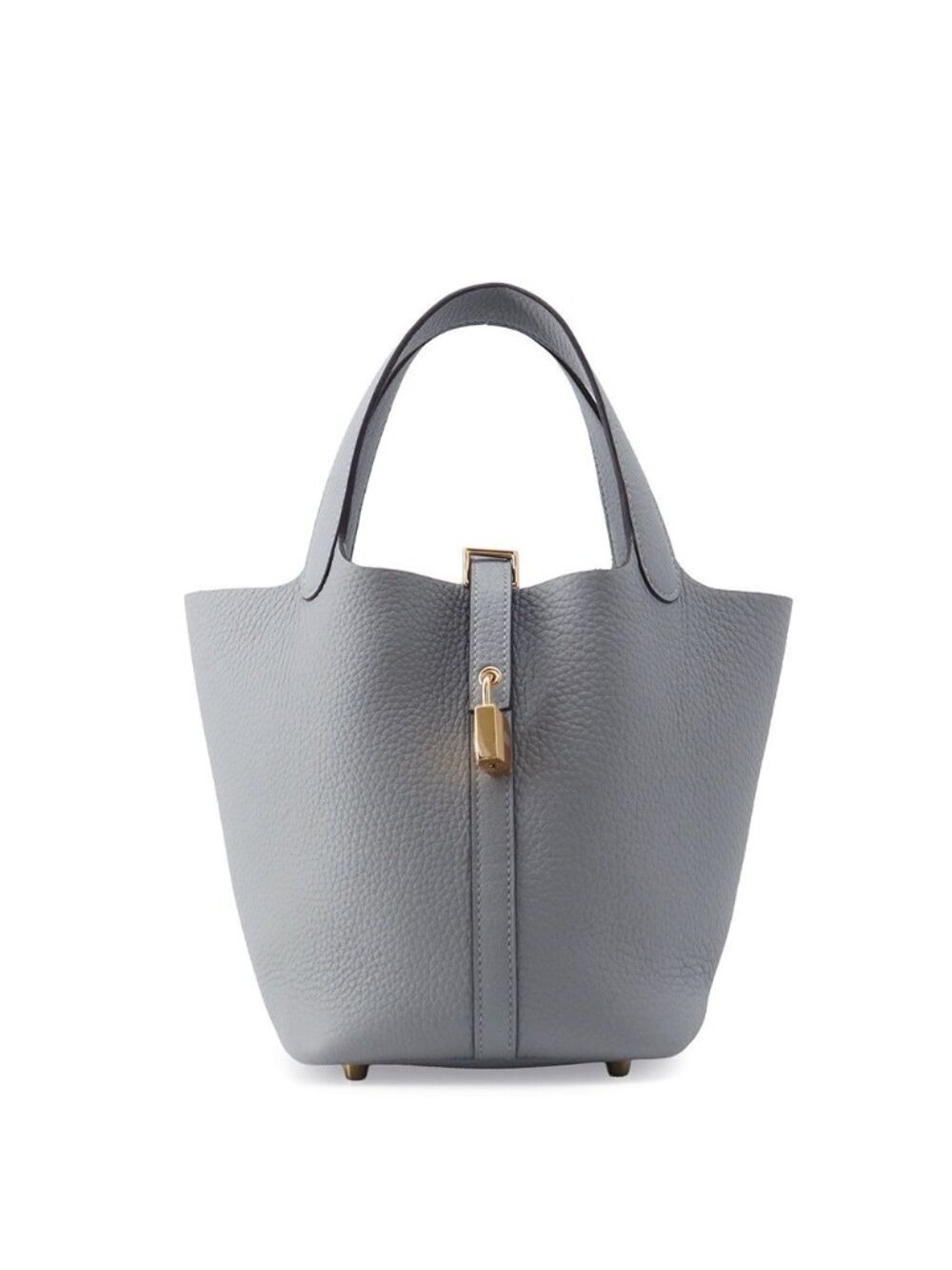 Hermes Handbag Picotin Lock PM Gray Pantin Gold Taurillon Clemence